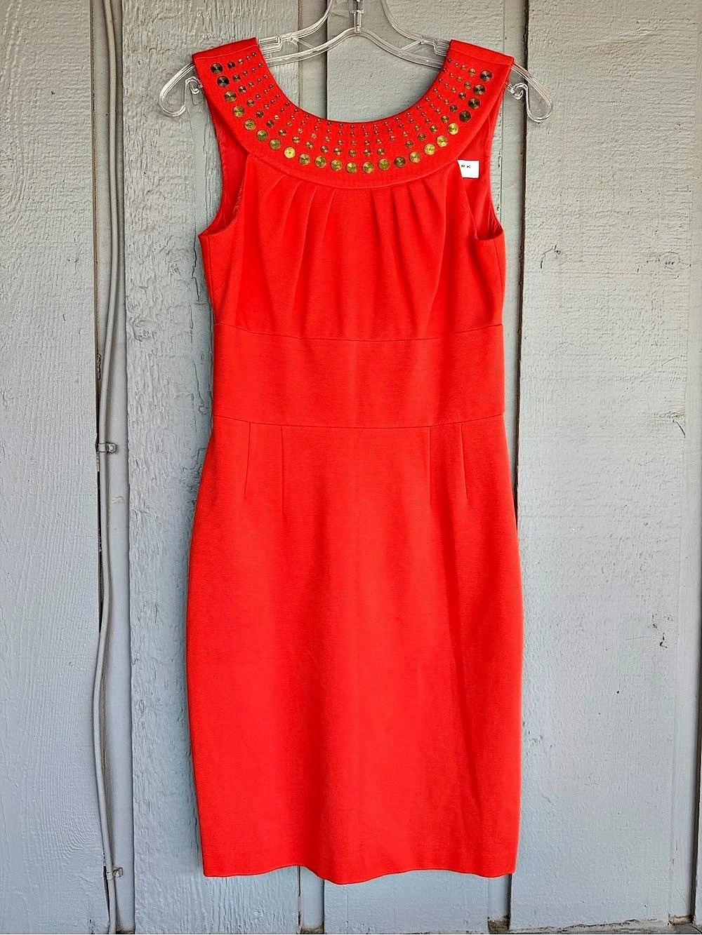 Trina Turk Red Embellished Midi Dress Size 2